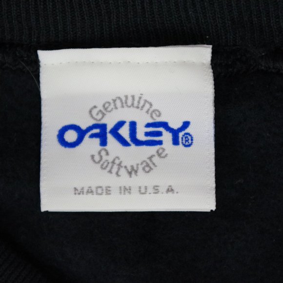 New Old Stock Oakley Thermonuclear Protection USA Made Black Sweatshirt Large - Picture 2 of 5
